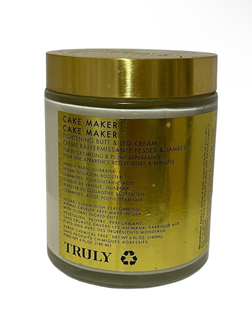 Truly Beauty “Cake Maker” Tightening Rear & Leg Cream 6 oz - NWT **